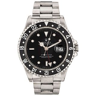 ROLEX OYSTER PERPETUAL DATE GMT-MASTER REF. 16700 wristwatch.