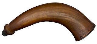 Powder Horn Belonging to John Snyder, Dated 1691, with Docs. 