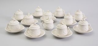 Set of Twelve Italian Majolica Pots de Creme, by Ceramica di Bassano