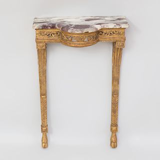 Small Louis XVI Style Giltwood Console