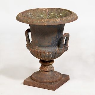 Cast Iron Two-Handled Garden Urn