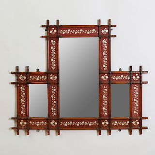 Victorian Style Twig-Form and Needlework Mirror