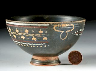 Gnathian Pottery Footed Bowl - Painted Handles