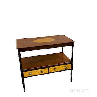 Federal-style Mahogany and Maple Two-drawer Server