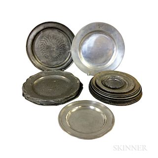 Group of Pewter Plates