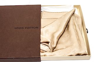Louis Vuitton "Monaco Champagne" Silk Scarf