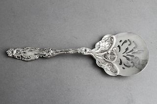 Art Nouveau Silver Pierced Pastry Serving Utensil
