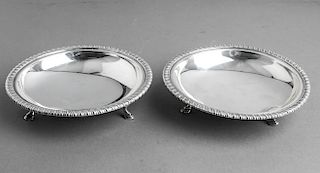 Portuguese Silver Round Bowls W.A. Sarmento Pair