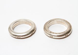 Two Chanel Sterling Silver Rings