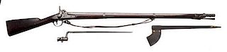 Model1842 Springfield Musket w/Bayonet & Scabbard 