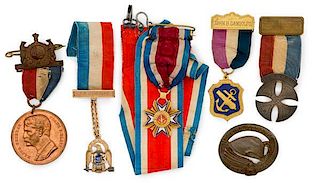 Lt. Col. John D. Gandolfo, 9th New York Infantry, Hawkins' Zouaves, Group of Civil War and Post Civil War Badges and Medals 