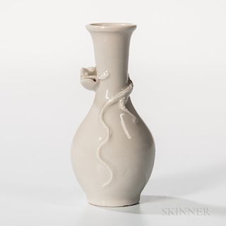 Small White-glazed Bottle Vase