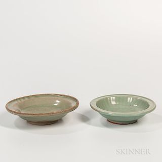 Two Celadon-glazed Dishes
