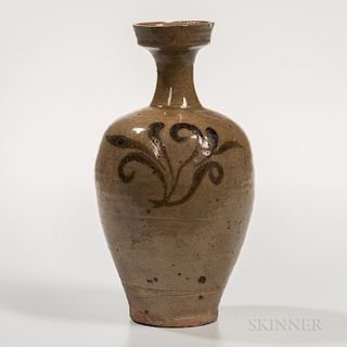 Celadon-glazed Stoneware Bottle