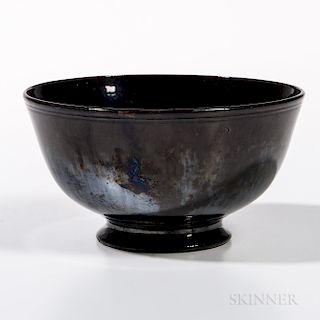 Mirror Black-glazed Bowl