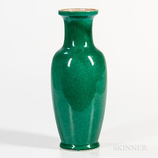 Crackled Apple Green Vase