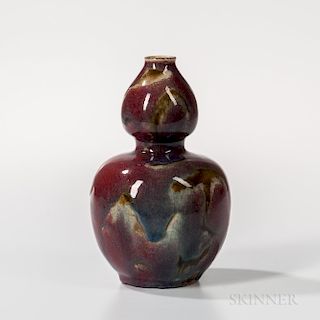 Flambe-glazed Double Gourd Vase
