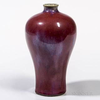 Flambe-glazed Meiping  Vase