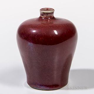 Small Flambe-glazed Meiping  -shape Bottle