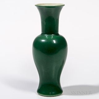 Apple Green Crackle-glaze Vase