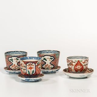 Eight Imari Cups and Dishes