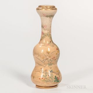 Kyoto Satsuma Double-gourd Vase
