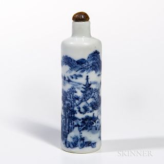 Blue and White Snuff Bottle