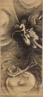 Hanging Scroll Depicting a Dragon