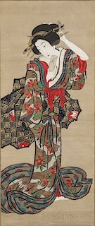 Hanging Scroll Depicting a Beauty
