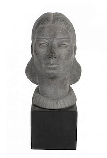 Lilian Swann Saarinen, (American, 1912-1995), Portrait Bust of a Female Student