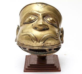 Asian / Indian Bronze Head Sculpture / Protome