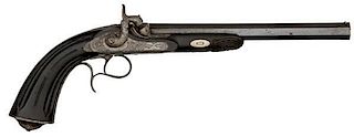 French Percussion Target Pistol by A. Devisme of Paris 
