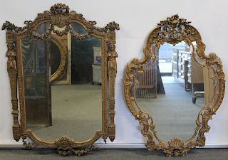 Lot of 2 Antique Carved And Giltwood Mirrors.