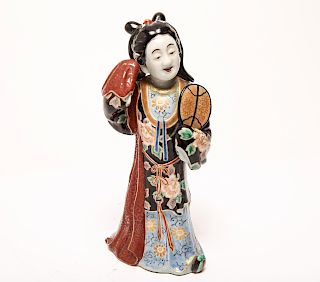 Japanese Porcelain Dancer possibly Kabuki / Noh