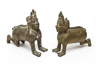 Southeast Asian Bronze Figural Sculptures, 2