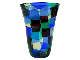 Fulvio Bianconi "Pezzato" Venini Murano Glass Vase
