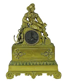 20th Century French Figural Mantle Clock