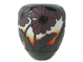 Circa 1998 Art Glass Flower Vase
