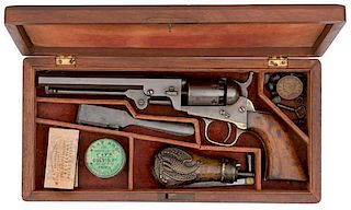 Cased Inscribed 1849 Pocket Model Revolver 