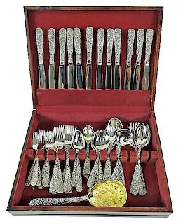 Stieff Style Silver Plated Flateware Set .