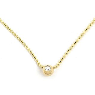Cartier Diamond Ball Pendant 18k Yellow Gold Bead
