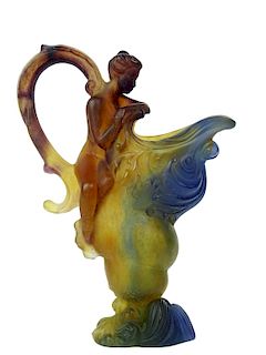 Daum France pate-de-verre art glass "Mythologi"