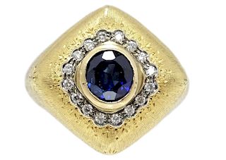 Mario Buccellati Sapphire And Diamond Ring