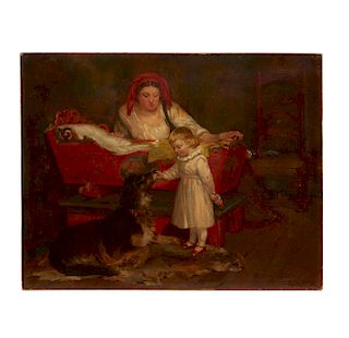 Painting, Henry Bacon (1830-1912), Genre Scene