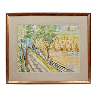 Watercolor Panting, Ernest Huber (1895-1960), Landscape
