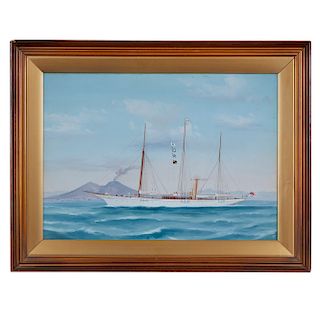 Marine Painting, Antonio de Simone (1851-1907), "Jason"