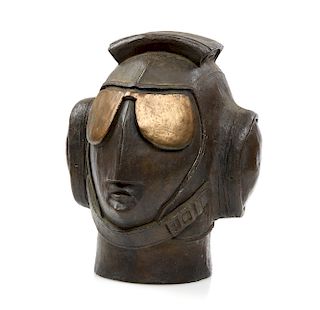 Bronze, Helen Post (1915-2010), "Helmet Head"