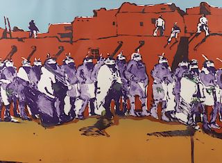 FRITZ SCHOLDER COLORED LITHOGRAPH