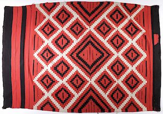 NAVAJO LATE CLASSIC STYLE MAN’S WEARING BLANKET