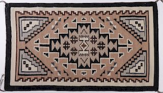 A FINE TWO GREY HILLS TAPESTRY QUALITY WEAVING